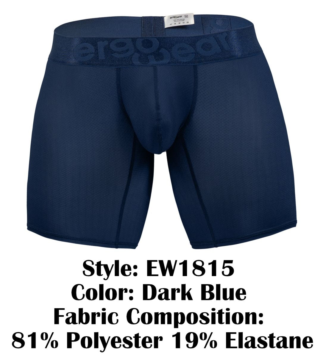 ErgoWear EW1815 MAX BOLD SE Mens All Day Pefromance Boxer Briefs Dark Blue
