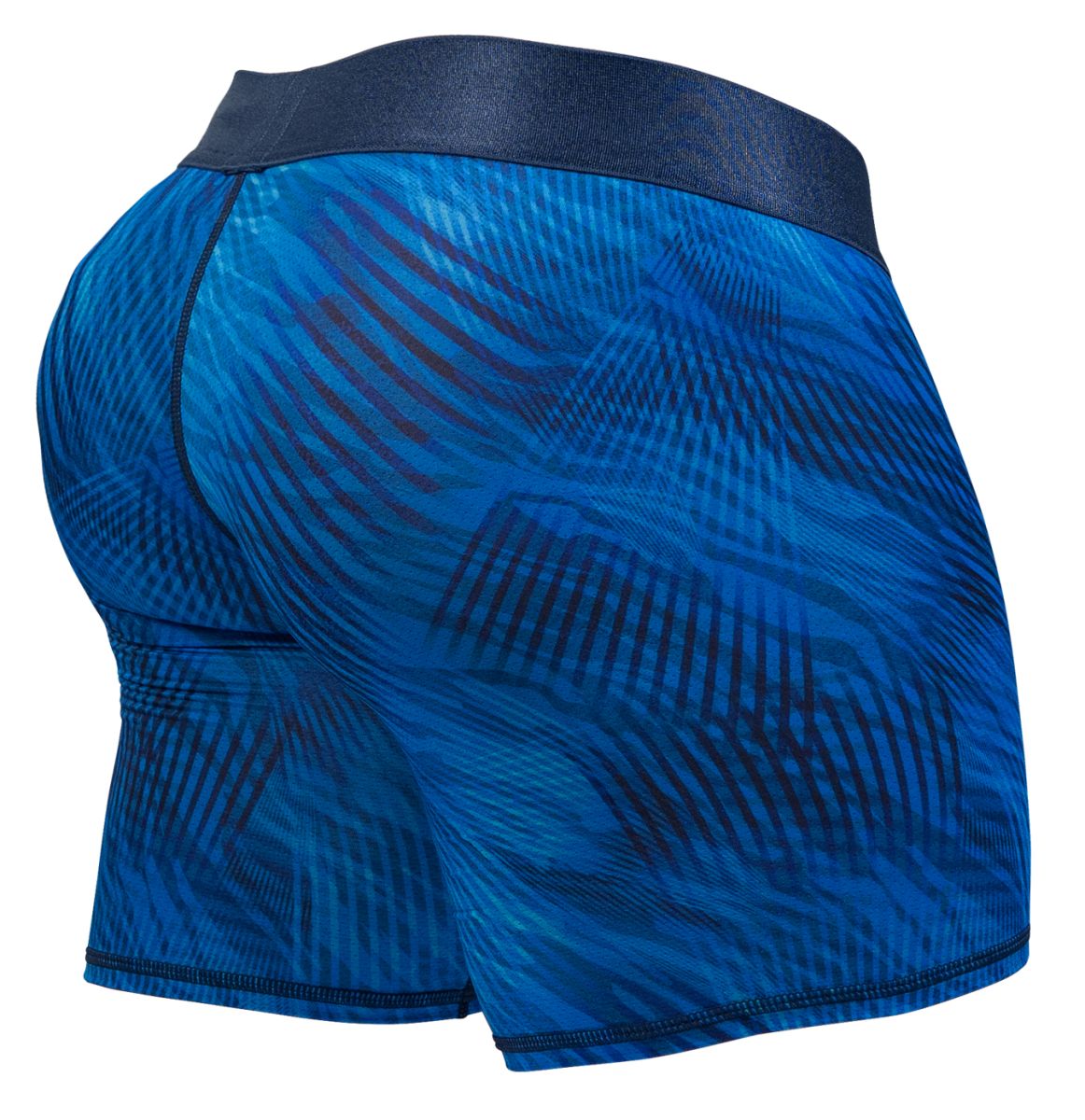 ErgoWear EW1819 MAX BOLD SE Mens Hug Your Body Long Boxer Briefs Mid Blue
