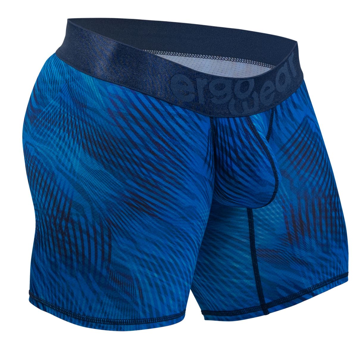 ErgoWear EW1819 MAX BOLD SE Mens Hug Your Body Long Boxer Briefs Mid Blue