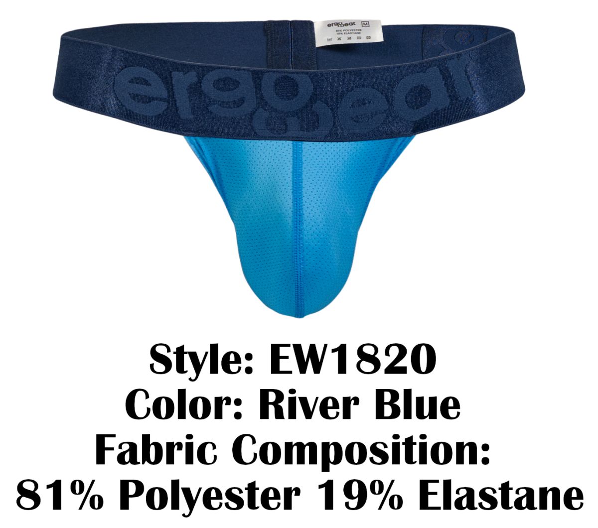 ErgoWear EW1820 MAX BOLD SE Mens Bold Athletic G-String Blue