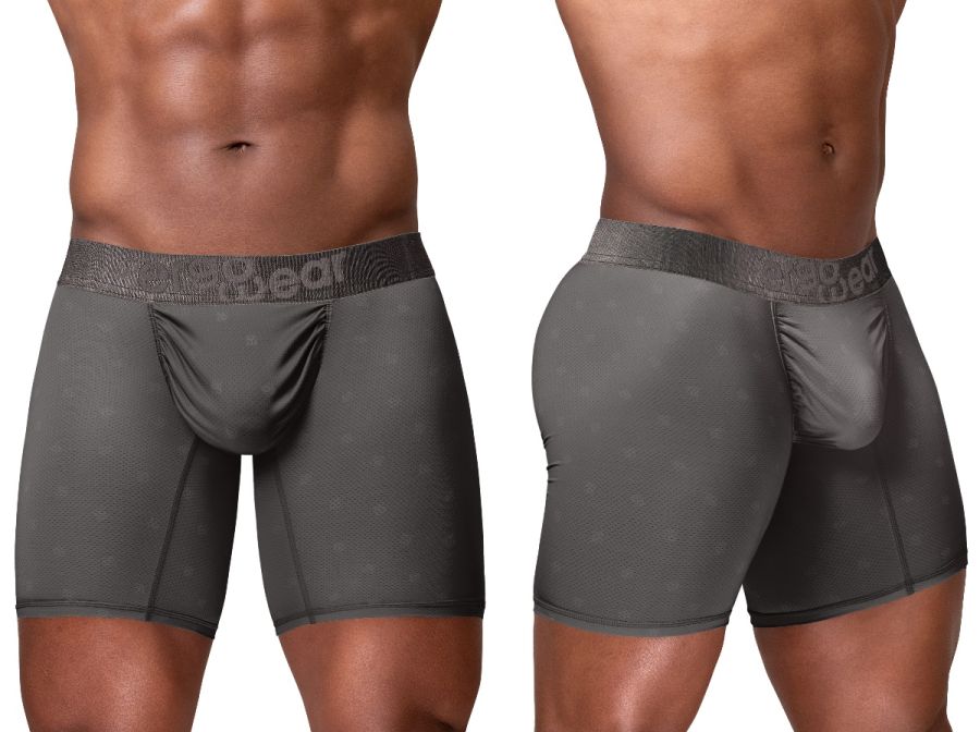 ErgoWear EW1844 FEEL SE Mens Comfort & Athletic Support Boxer Briefs Dark Gray