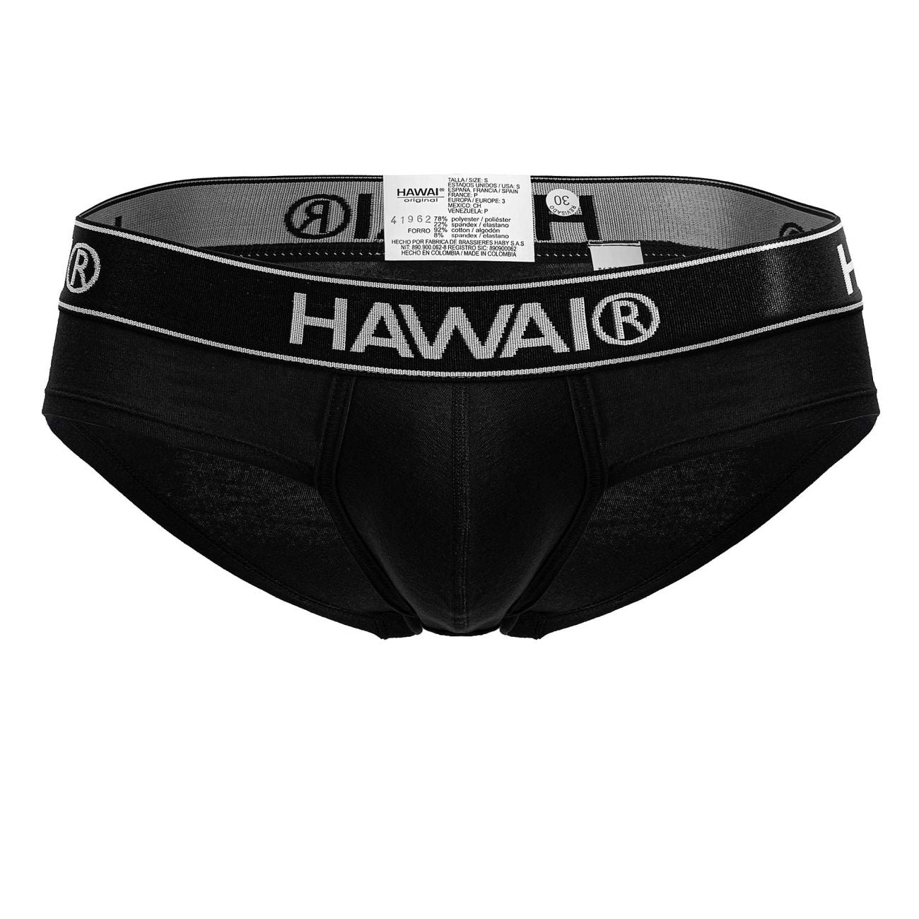 HAWAIR 41962 Cotton Blend Male Comfortable Briefs Black