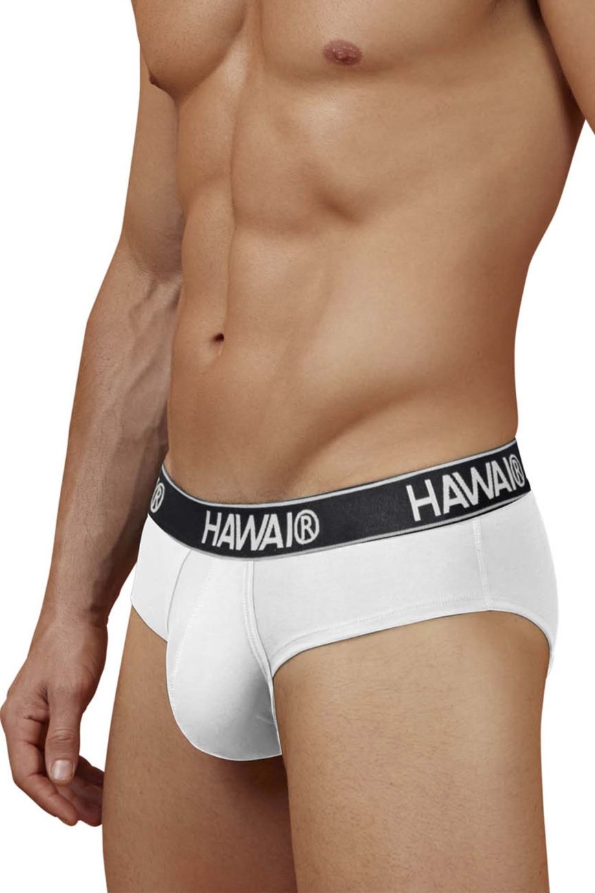 HAWAIR 41962 Cotton Blend Male Comfortable Briefs White
