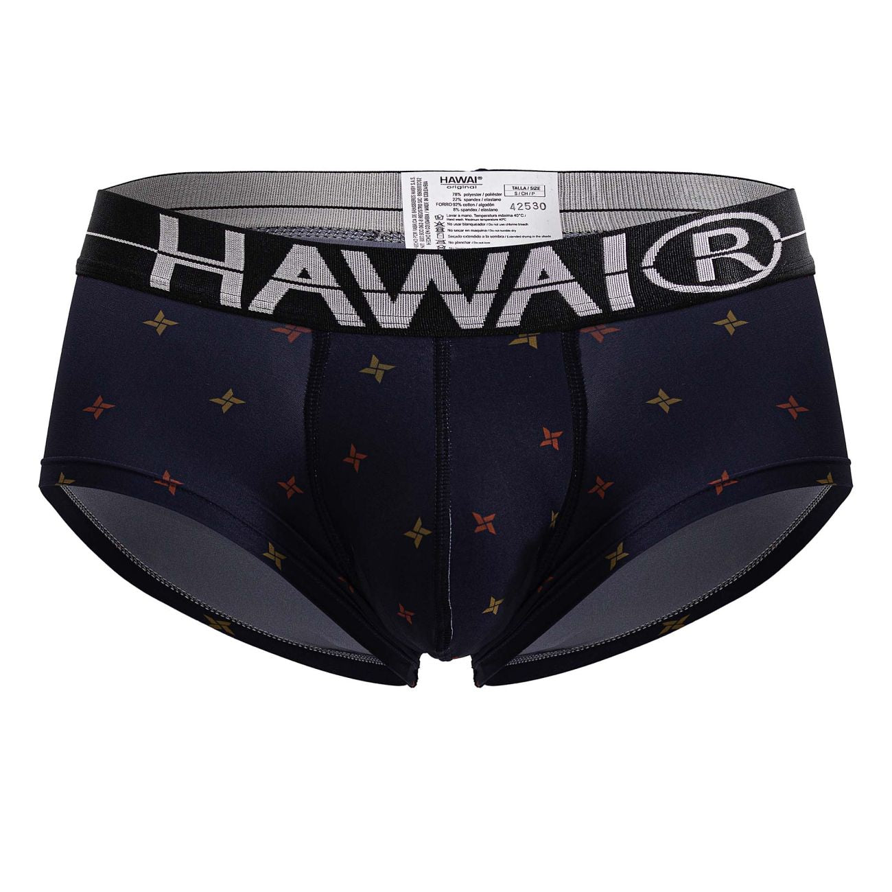 HAWAIR 42530 Printed Microfiber Briefs Dark Blue