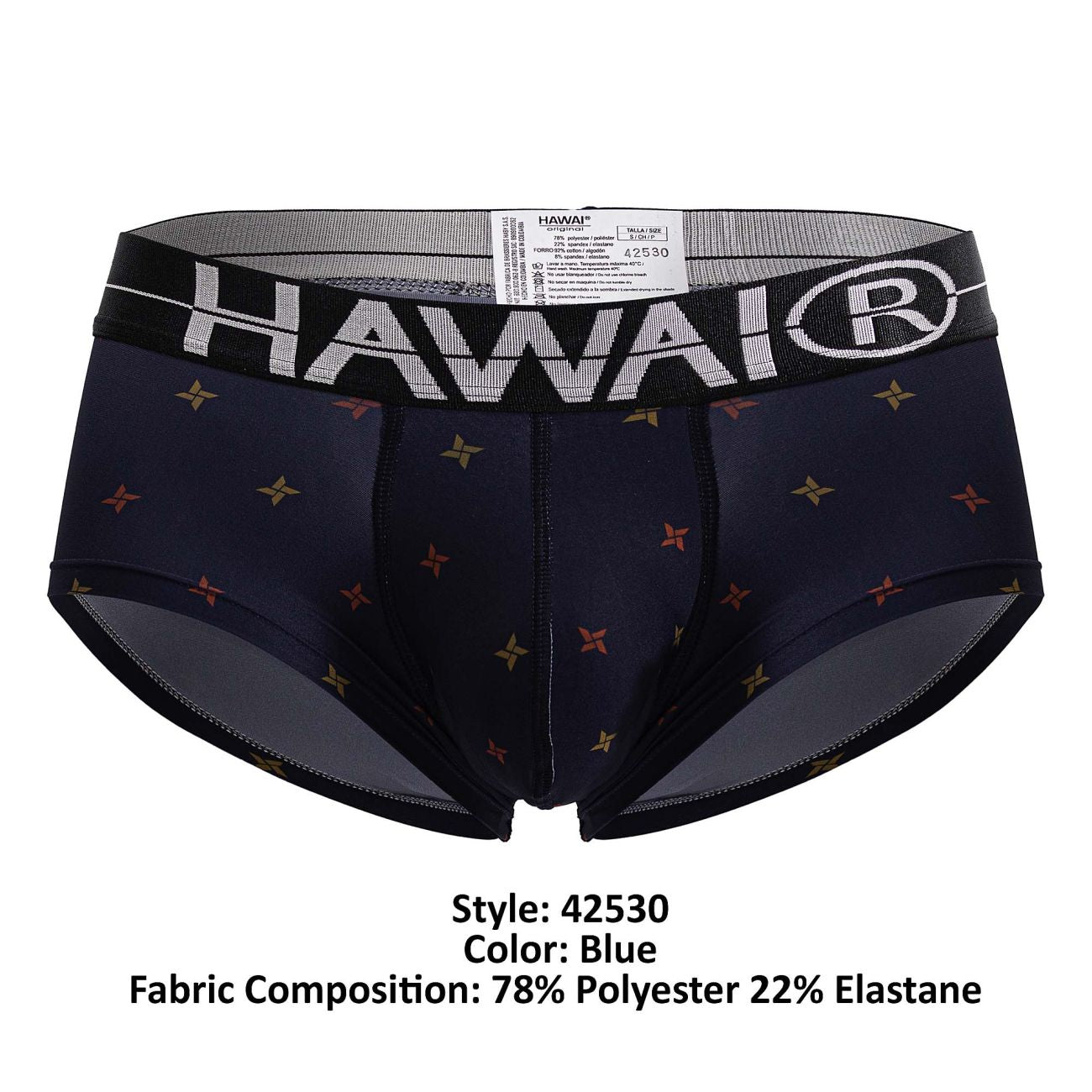 HAWAIR 42530 Printed Microfiber Briefs Dark Blue