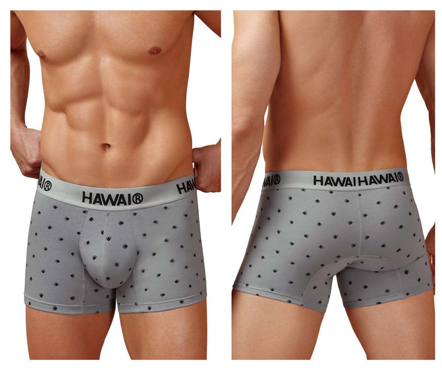 HAWAIR 42571 Cotton Blend Male Daily Wear Trunks Gray