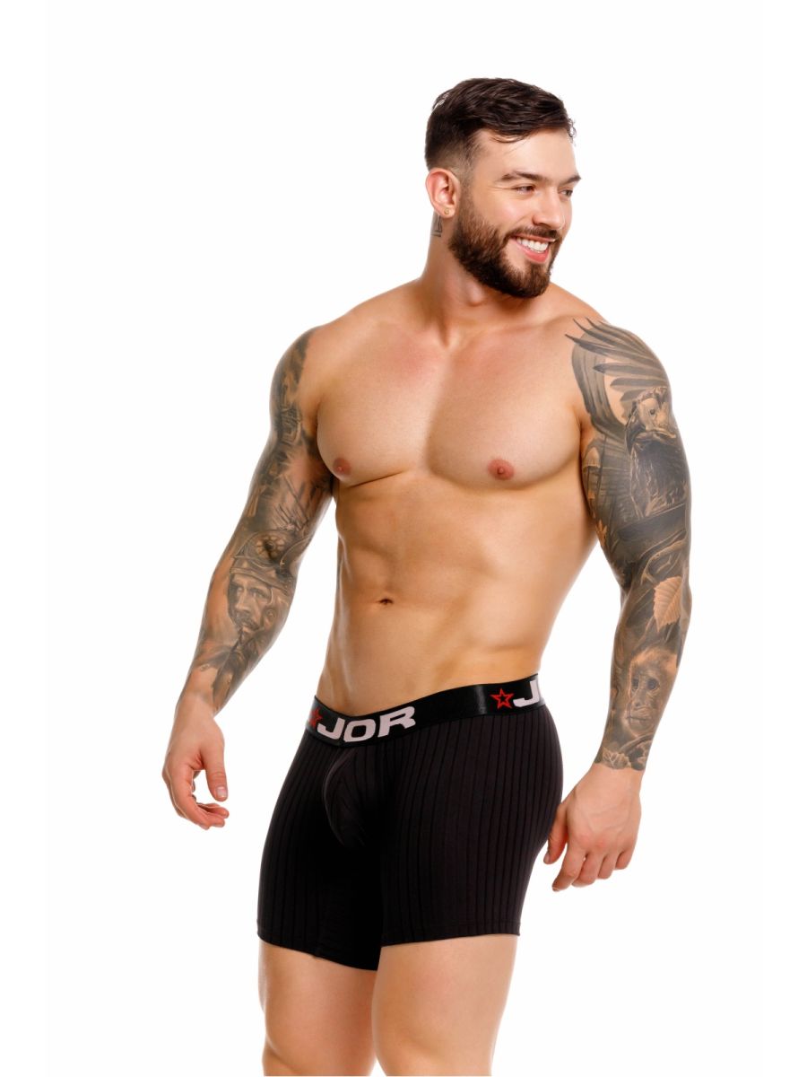 JOR 2329 Cronos Mens Everyday Comfortable Boxer Briefs Black Plus Sizes