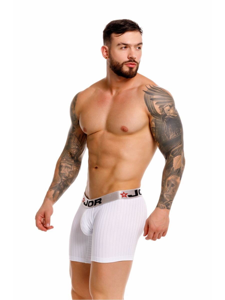 JOR 2329 Cronos Mens Everyday Comfortable Boxer Briefs White Plus Sizes