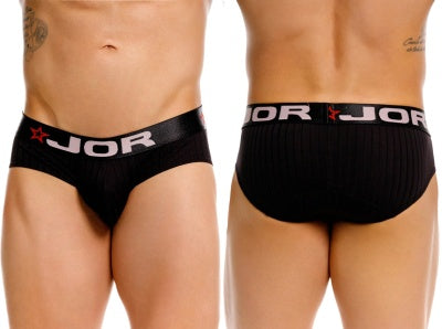 JOR 2331 Cronos Mens Sleek Body Hugging Briefs Black Plus Sizes
