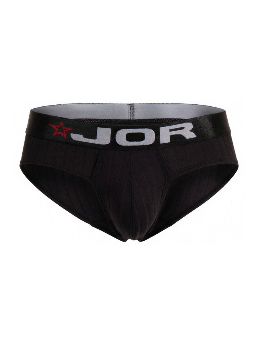 JOR 2331 Cronos Mens Sleek Body Hugging Briefs Black Plus Sizes