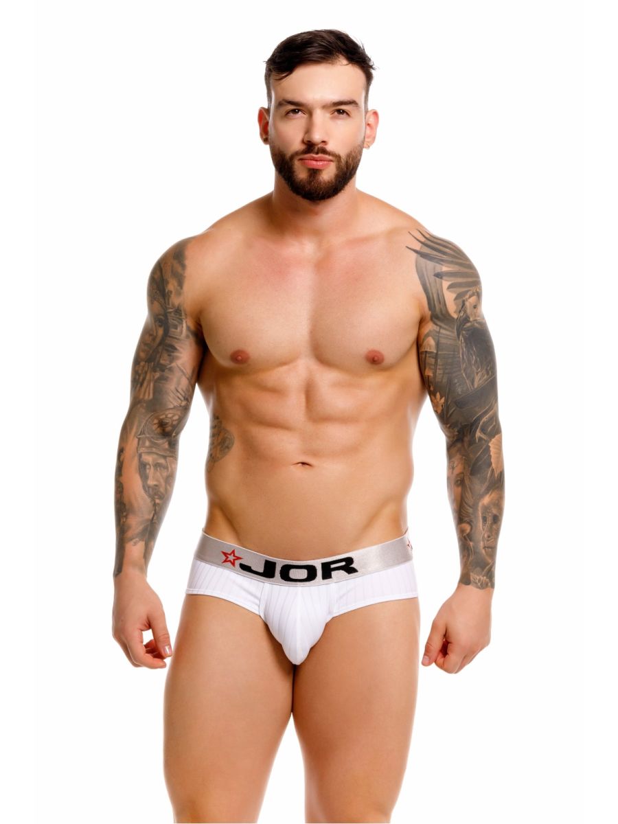 JOR 2331 Cronos Mens Sleek Body Hugging Briefs White Plus Sizes