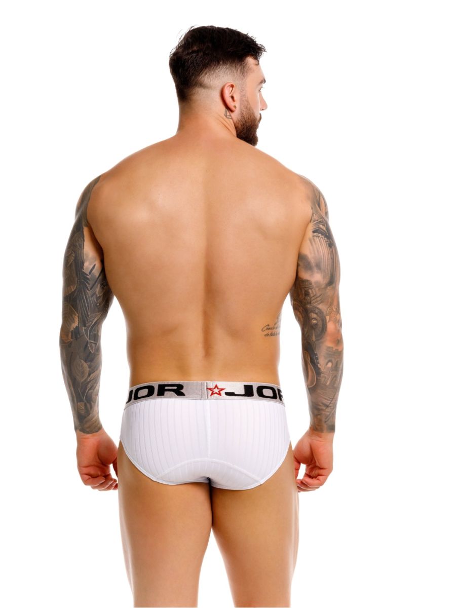 JOR 2331 Cronos Mens Sleek Body Hugging Briefs White Plus Sizes