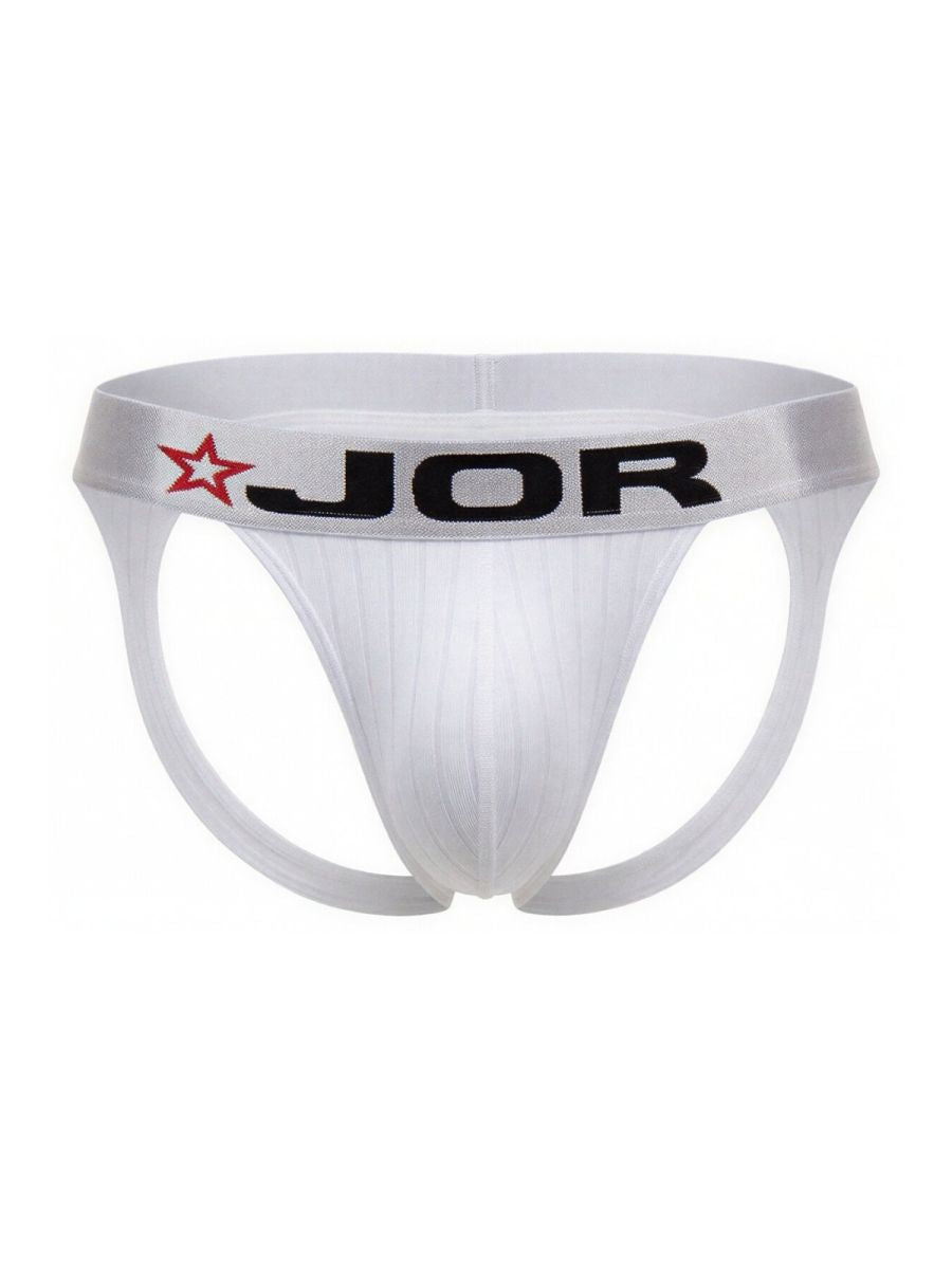 JOR 2332 Cronos Mens Athletic Look Jockstrap White Plus Sizes