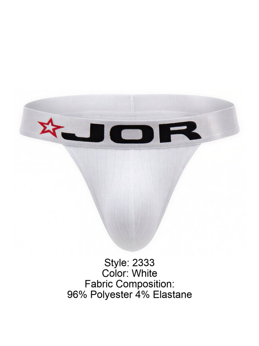 JOR 2333 Cronos Mens Sleek Modern Thongs White Plus Sizes