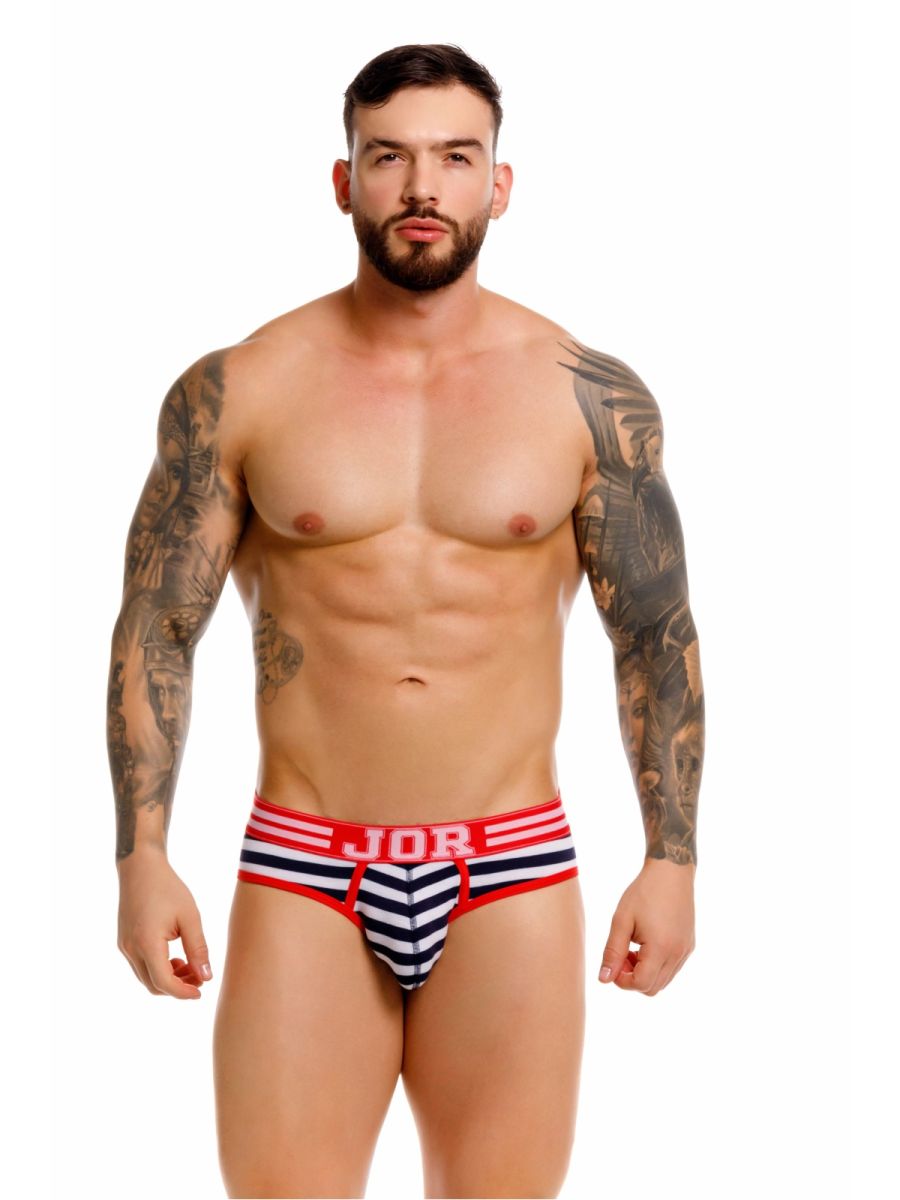 JOR 2335 Santorini Male Classic Nautical Briefs Stripes Plus Sizes