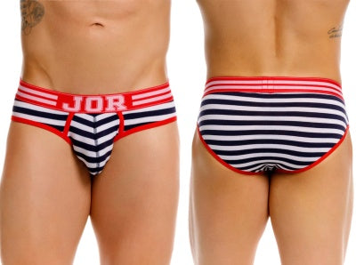 JOR 2335 Santorini Male Classic Nautical Briefs Stripes Plus Sizes