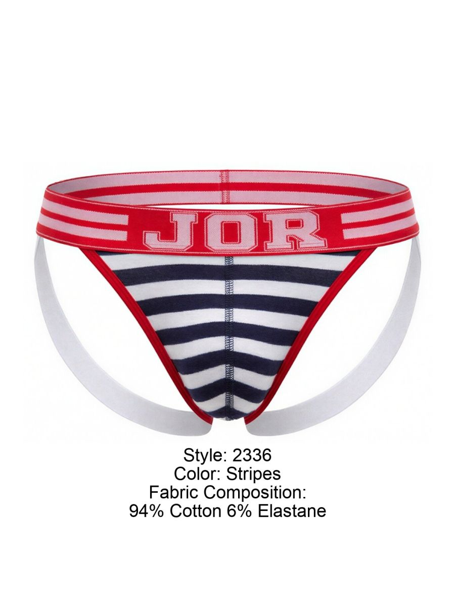 JOR 2336 Santorini  Male Classic Nautical Jockstrap Stripes Plus Sizes