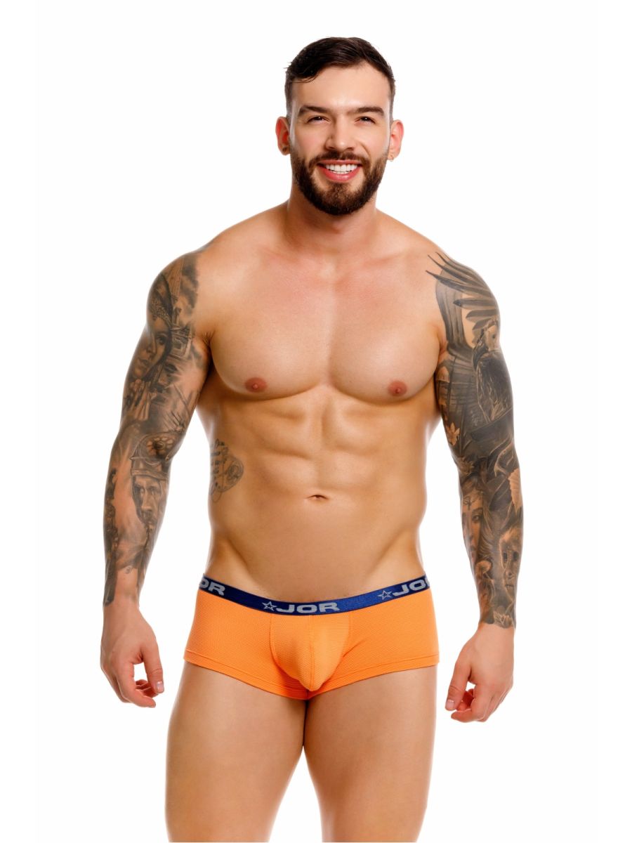 JOR 2345 Cannes Mens Ultra Light Trunks Boxer Briefs Orange Plus Sizes