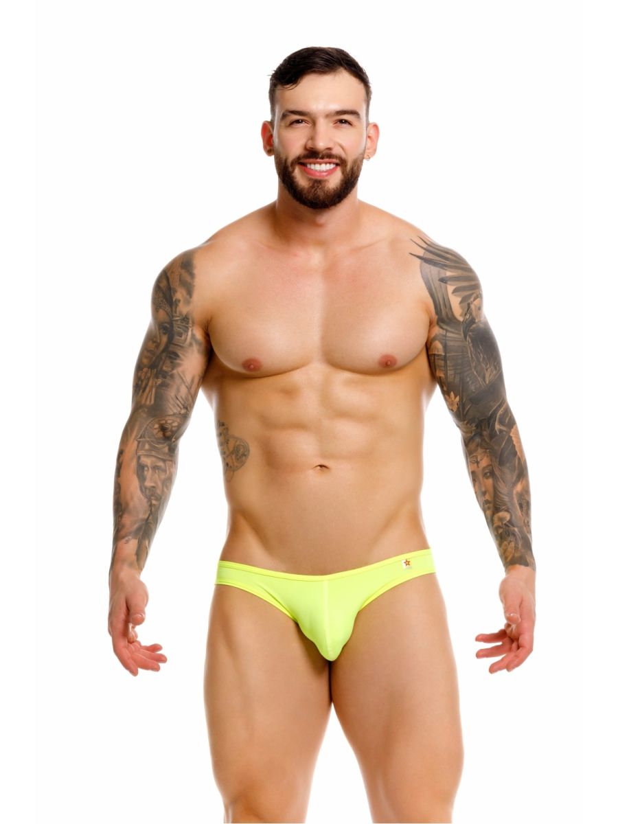 JOR 2353 Origin Mens Minimal Sleek Bikini Neon Green Plus Sizes