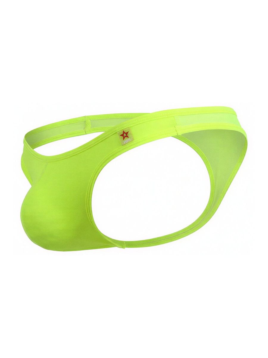 JOR 2354 Origin Mens Minimal Sleek Thongs Neon Green Plus Sizes
