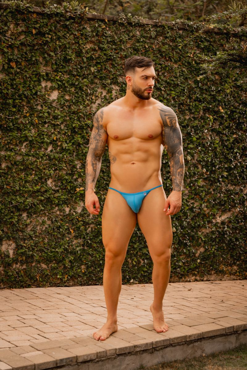 JOR 2358 Axel Mens Sleek & Bold Bikini with Barely-there Straps Turquoise Plus Sizes