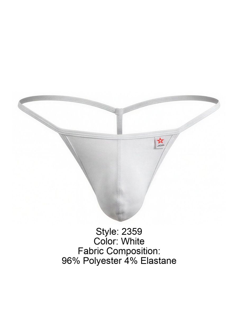 JOR 2359 Axel Male Light G-String with Barely-There Straps White Plus Sizes