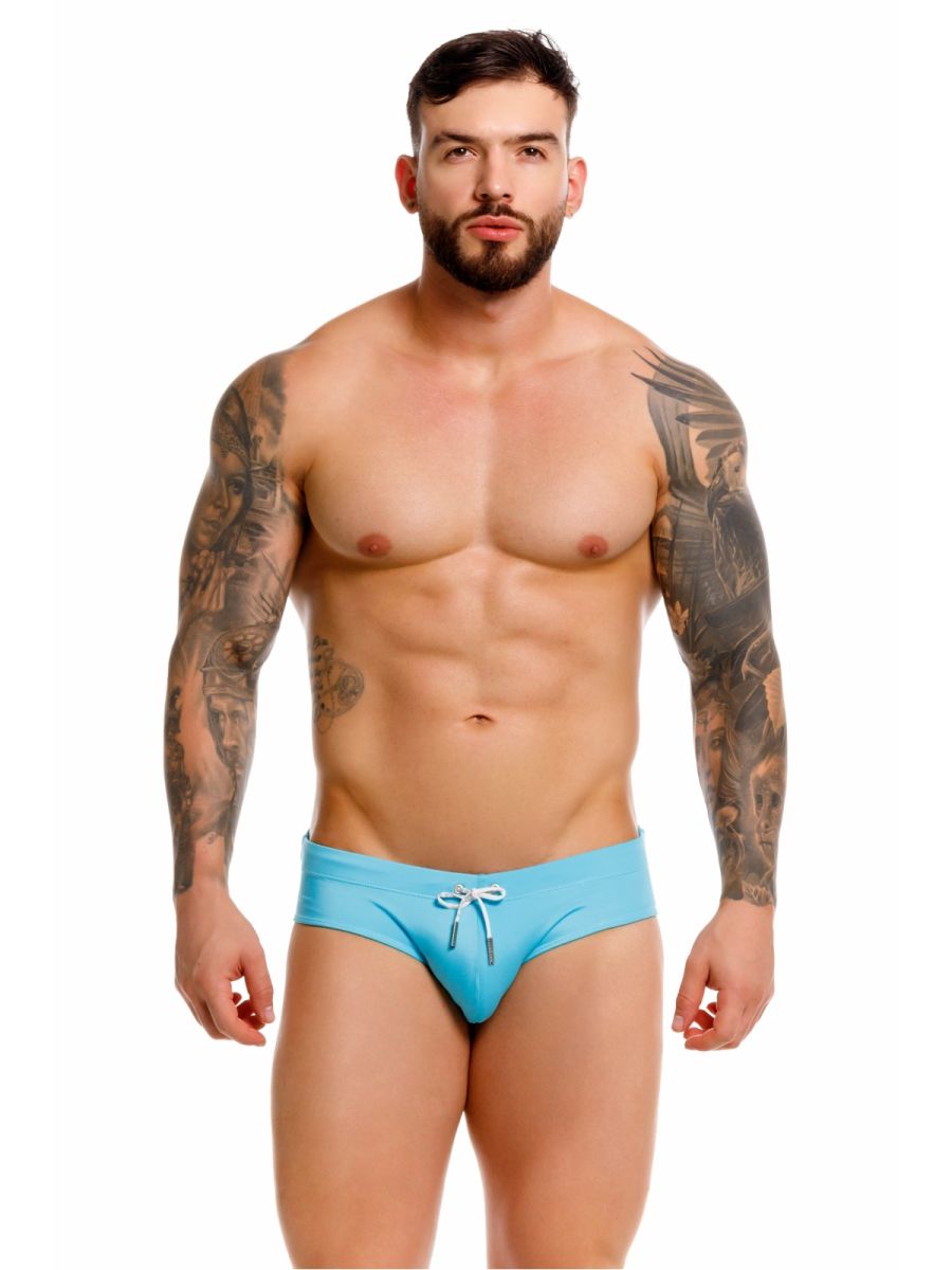 JOR 2387 Mens Pop of Colour Travel Swim Briefs Turquoise Plus Sizes