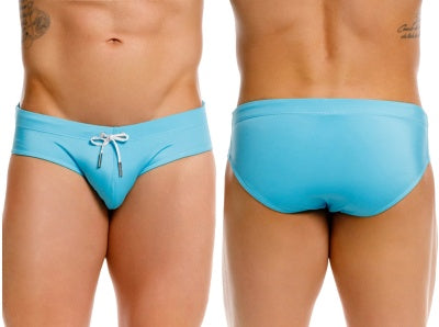 JOR 2387 Mens Pop of Colour Travel Swim Briefs Turquoise Plus Sizes