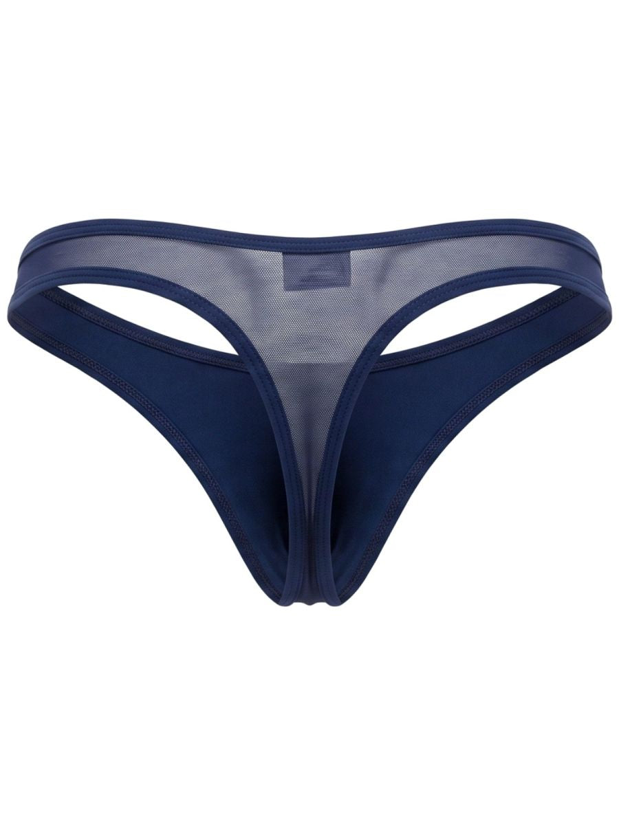 JOR 2456 Origin Mens Supportive Contoured Front Pouch Thongs Blue Plus Sizes