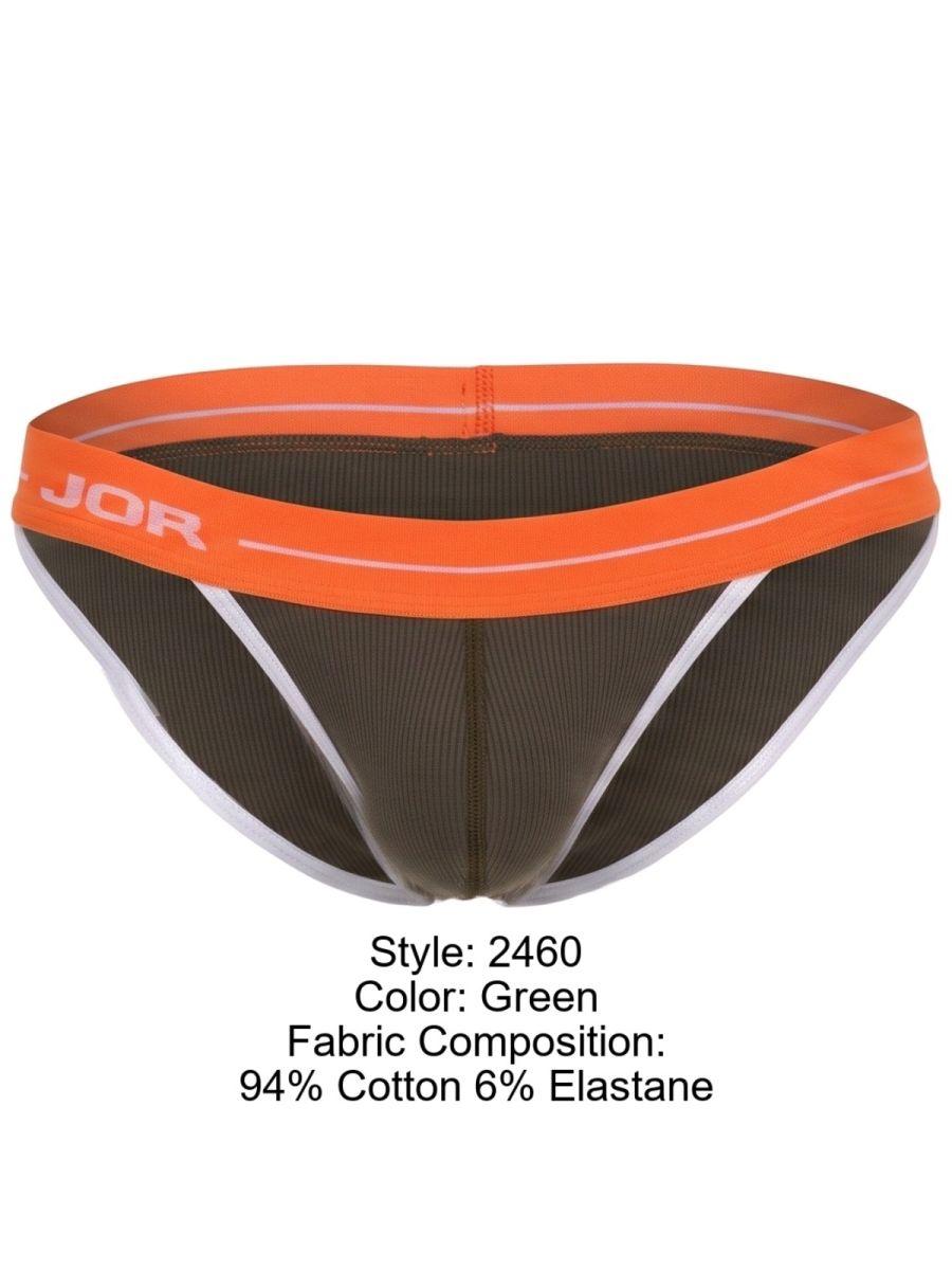 JOR 2460 Rush Male High Performance Briefs Green Plus Sizes