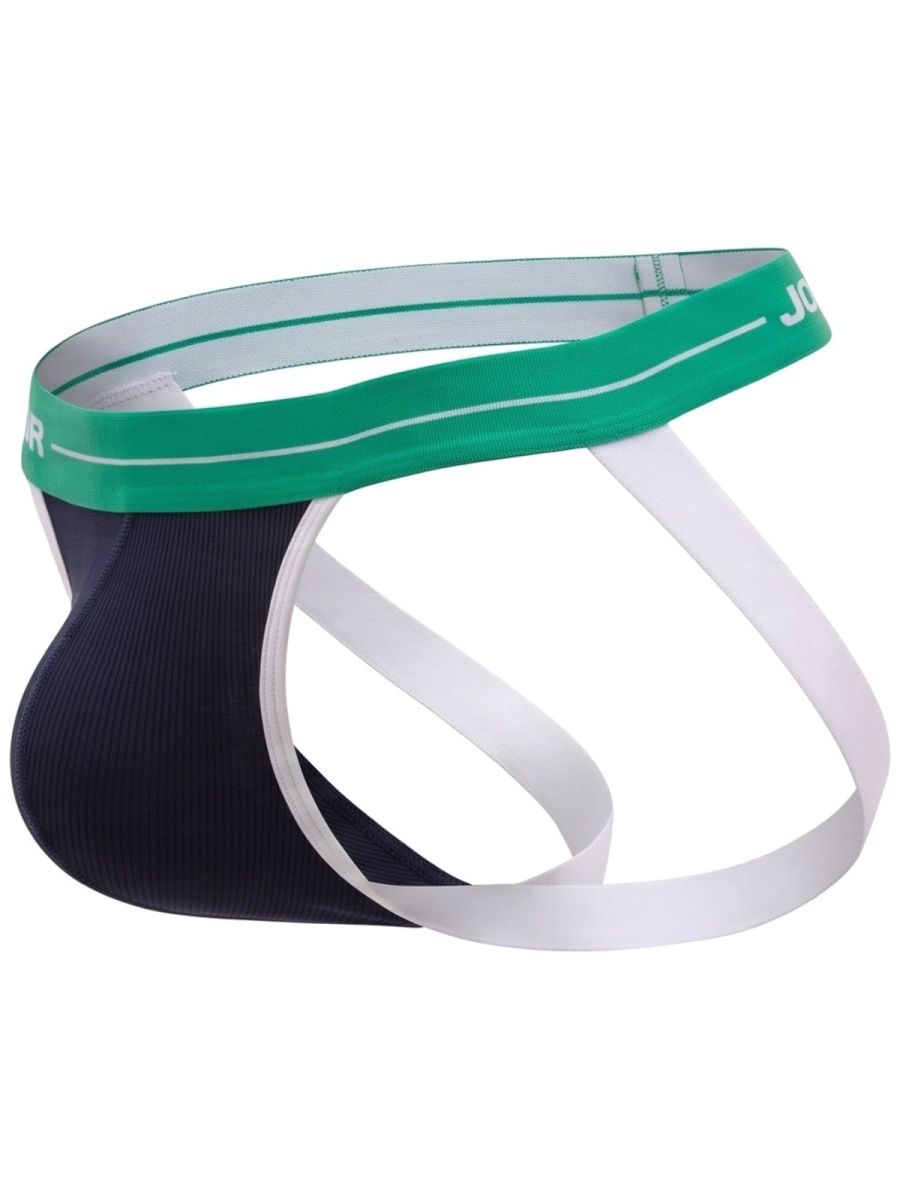 JOR 2461 Rush Male Daily Routine Stretch Fabric Jockstrap Blue Plus Sizes