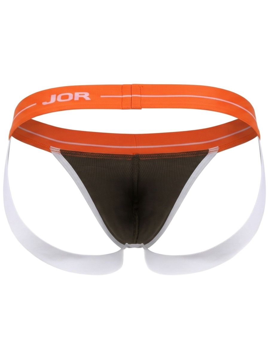 JOR 2461 Rush Male Daily Routine Stretch Fabric Jockstrap Green Plus Sizes