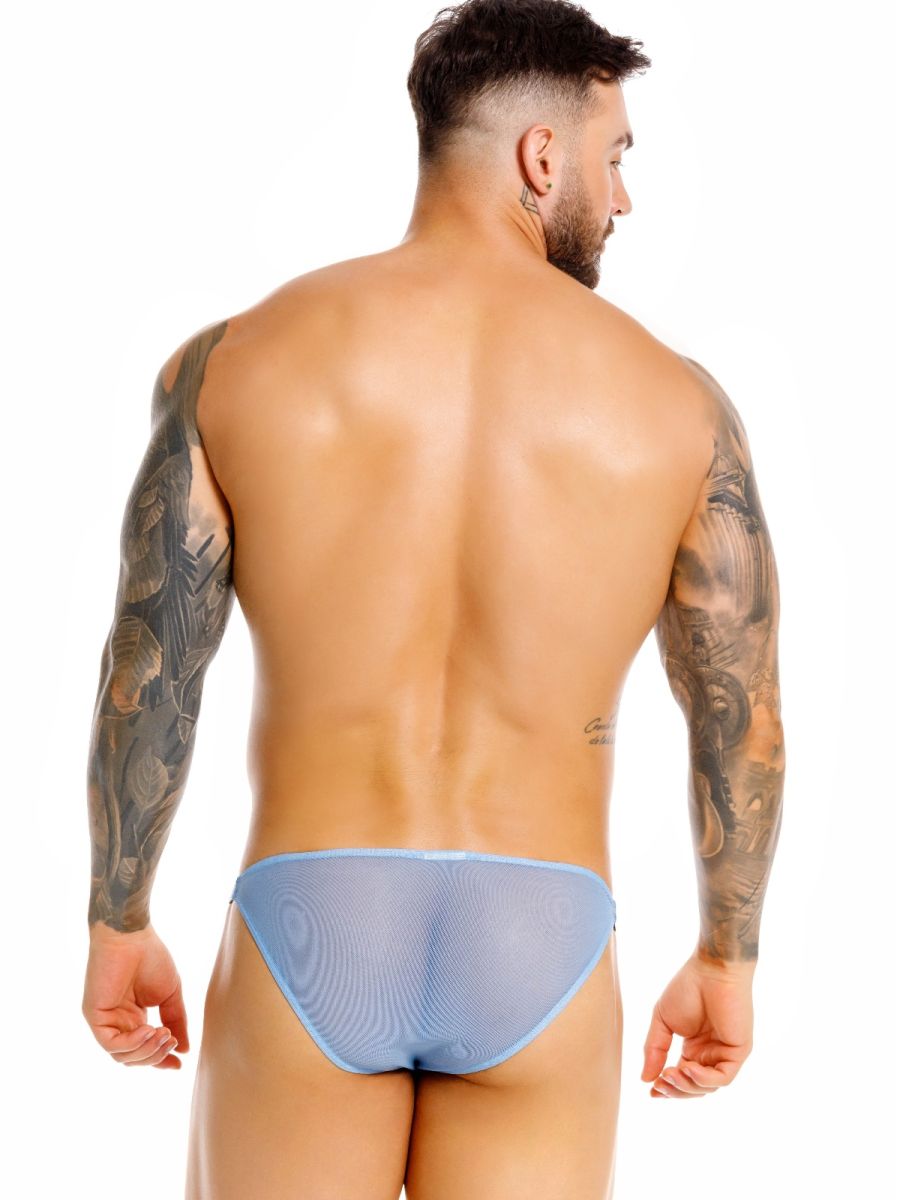 JOR 2464 Frost Mens Semi-sheer Mesh Ultra Sleek Briefs Blue Plus Sizes