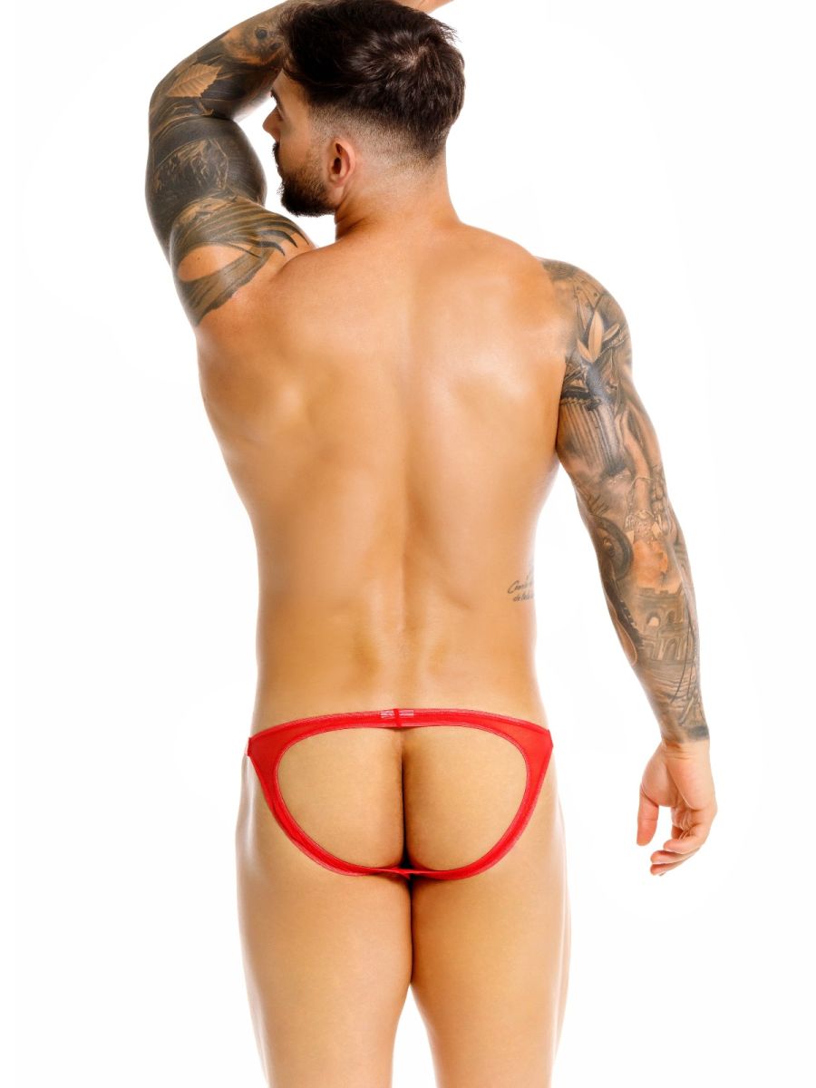 JOR 2465 Frost Mens Semi-sheer Mesh Seductive Style Jockstrap Red