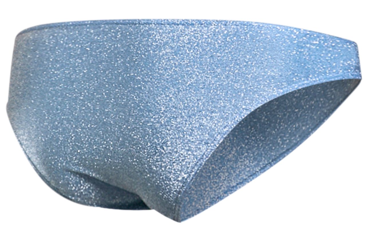 JUSTIN+SIMON XSJ01 Classic Silky Bikini Lurex Blue Plus Sizes