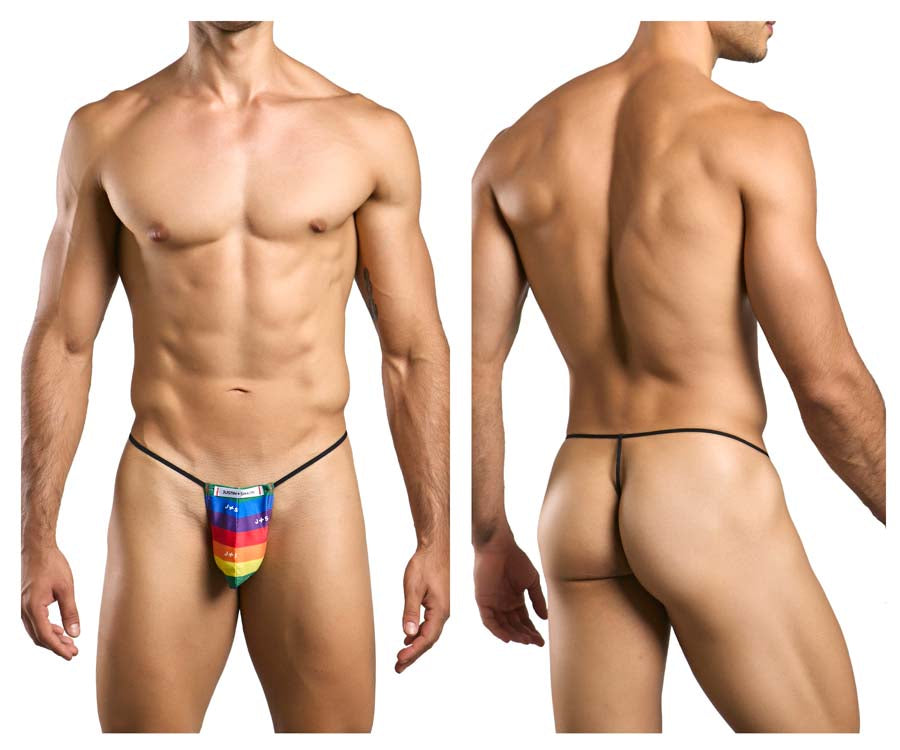 JUSTIN+SIMON XSJ02 Silky G-String Bulge Pride Flag