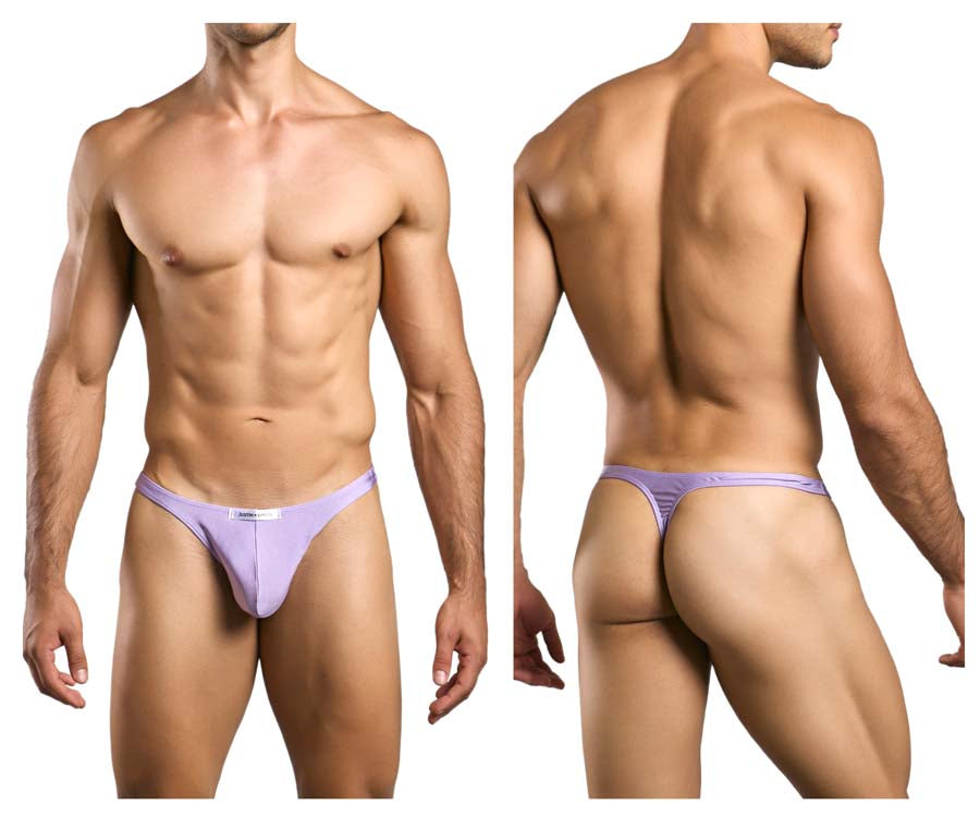 JUSTIN+SIMON XSJ03 Silky Sexy Thongs Lilac Plus Sizes