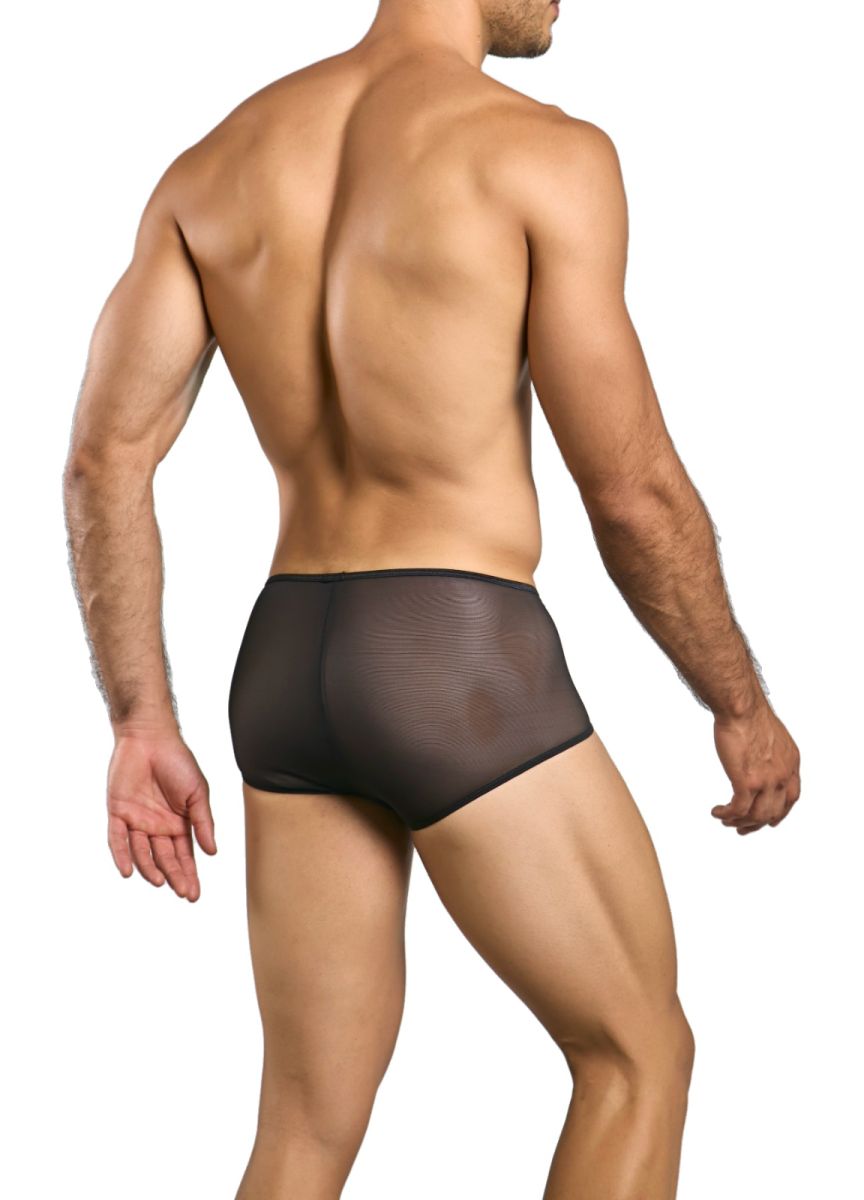 MaleBasics MBL83 Loop Mens Sexy & Cheeky Trunks Black Mesh