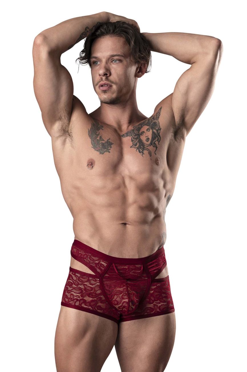 Male Power 126-289 Lucifer Cut Out Short Burgundy