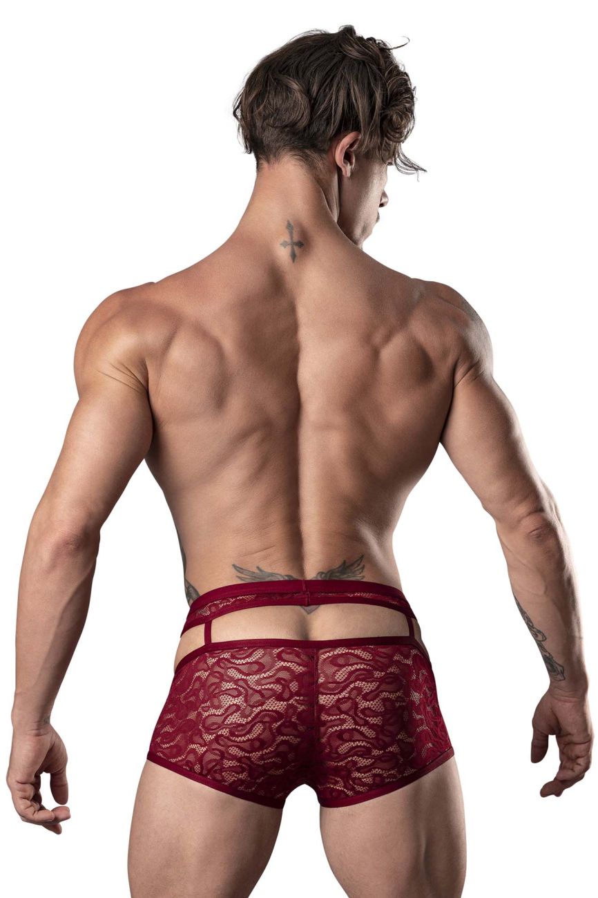 Male Power 126-289 Lucifer Cut Out Short Burgundy