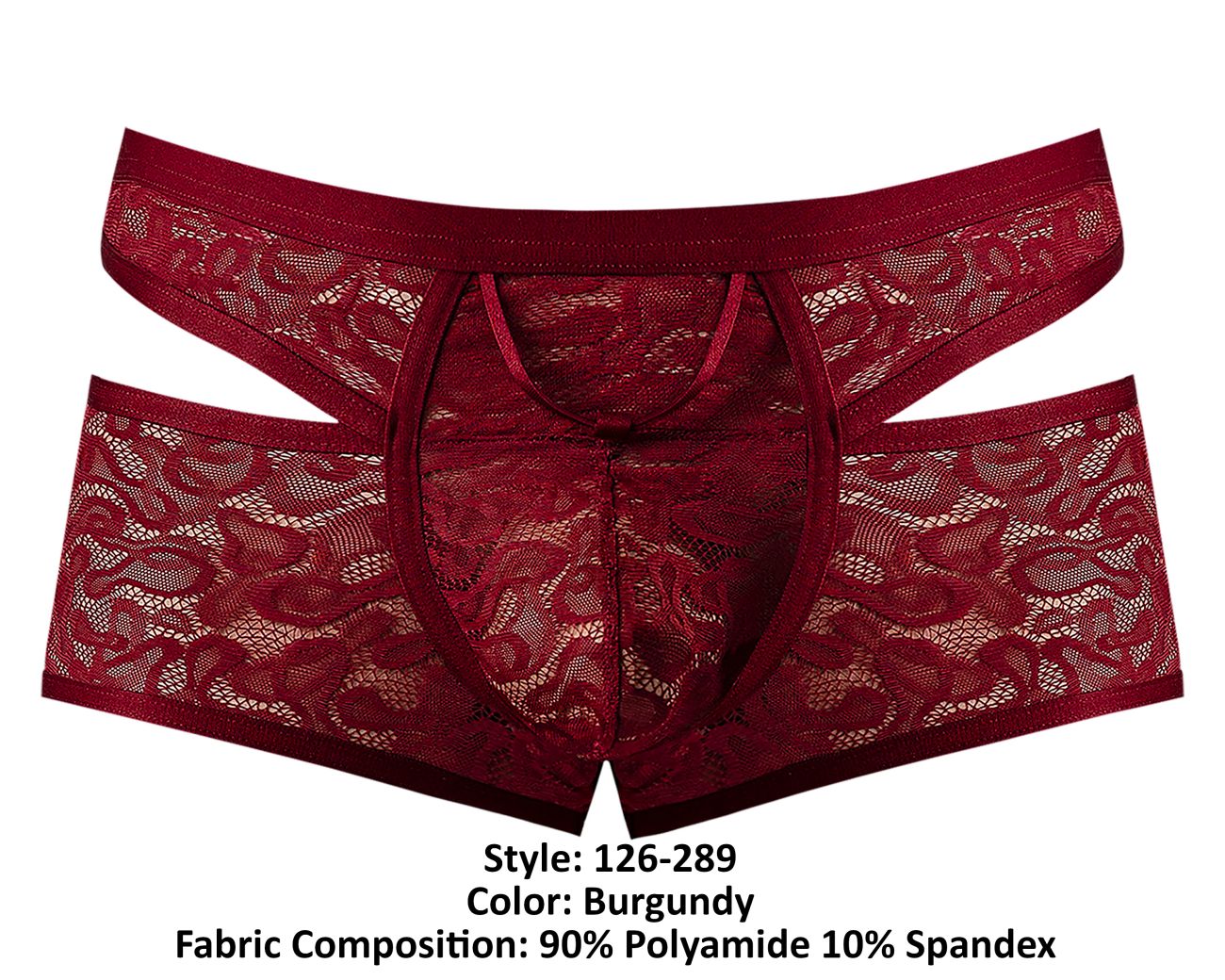 JCSTK - Male Power 126-289 Lucifer Cut Out Short Burgundy