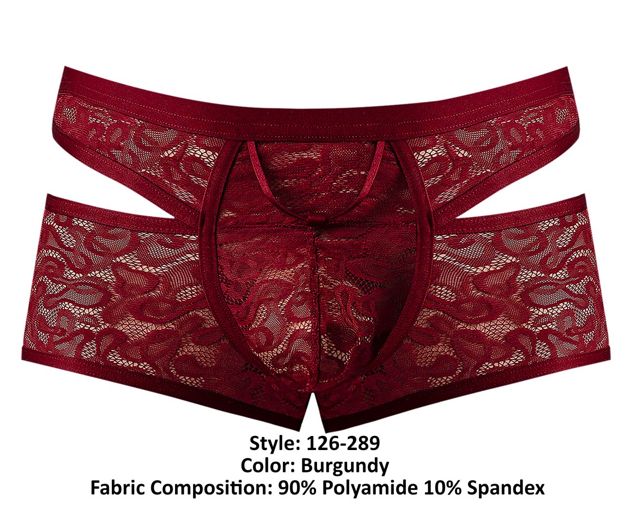 Male Power 126-289 Lucifer Cut Out Short Burgundy