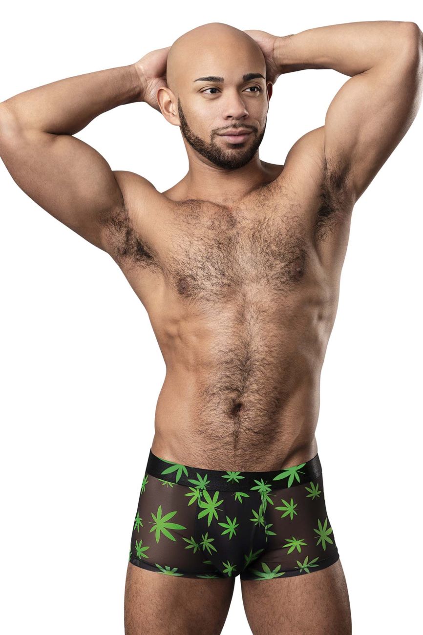 Male Power 145-294 Hazy Dayz Pouch Short Pot Leaf