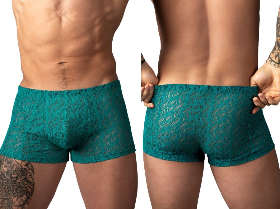 Male Power 150-305 Male Sheer Ripple Pouch Short Teal