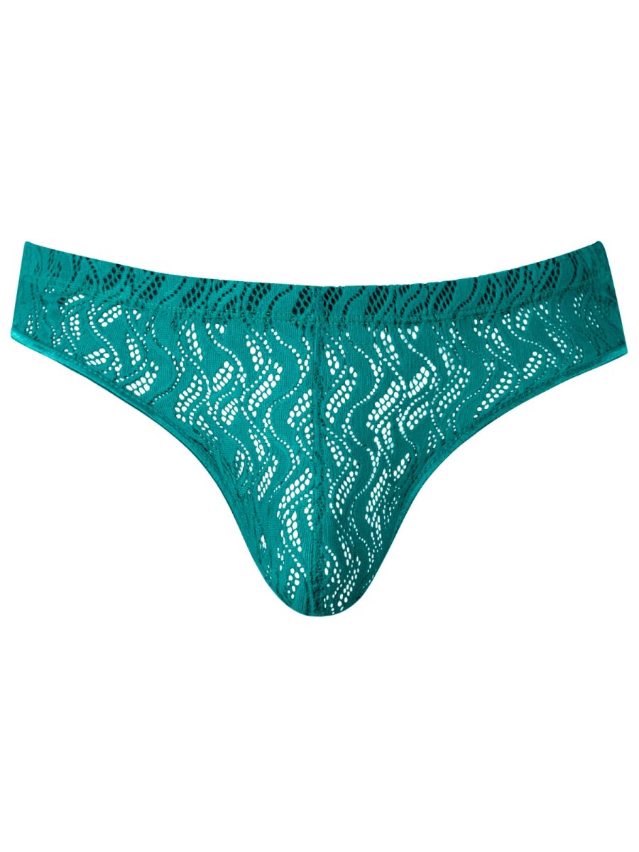 Male Power 330-305 Mens Lace Ripple Moon Jock Teal