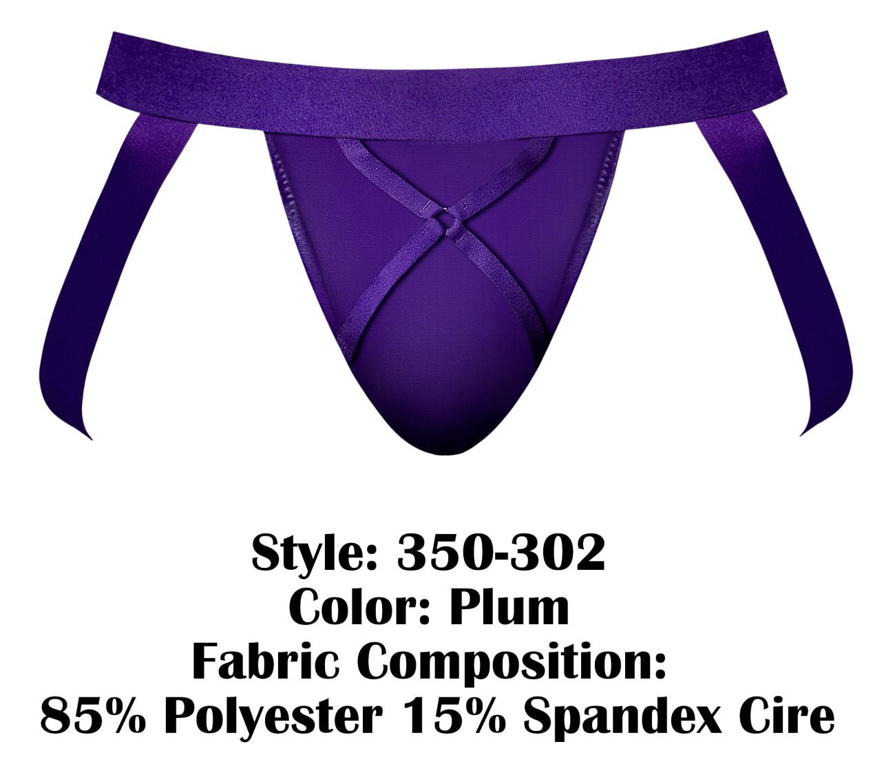 Male Power 350-302 Eggplant Crossover Jock