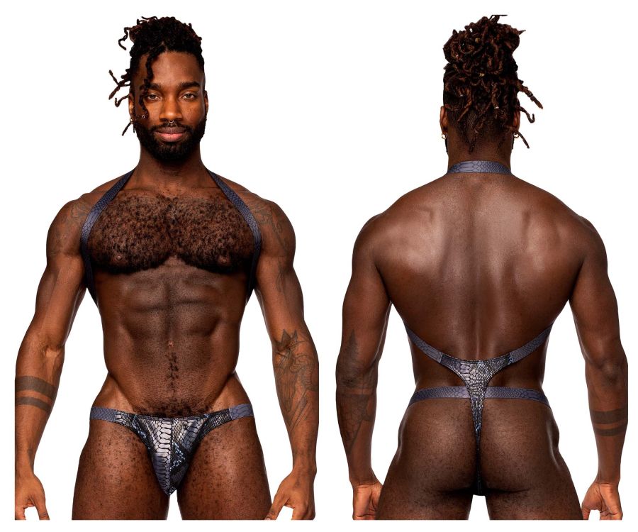 Male Power 404-282 S-naked Shoulder Sling Harness Thong Black-Blue