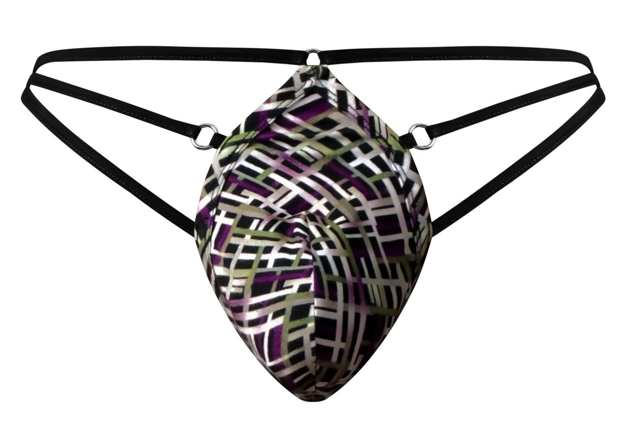 Male Power 419-303 Gridlocked Thong Straps-Rings