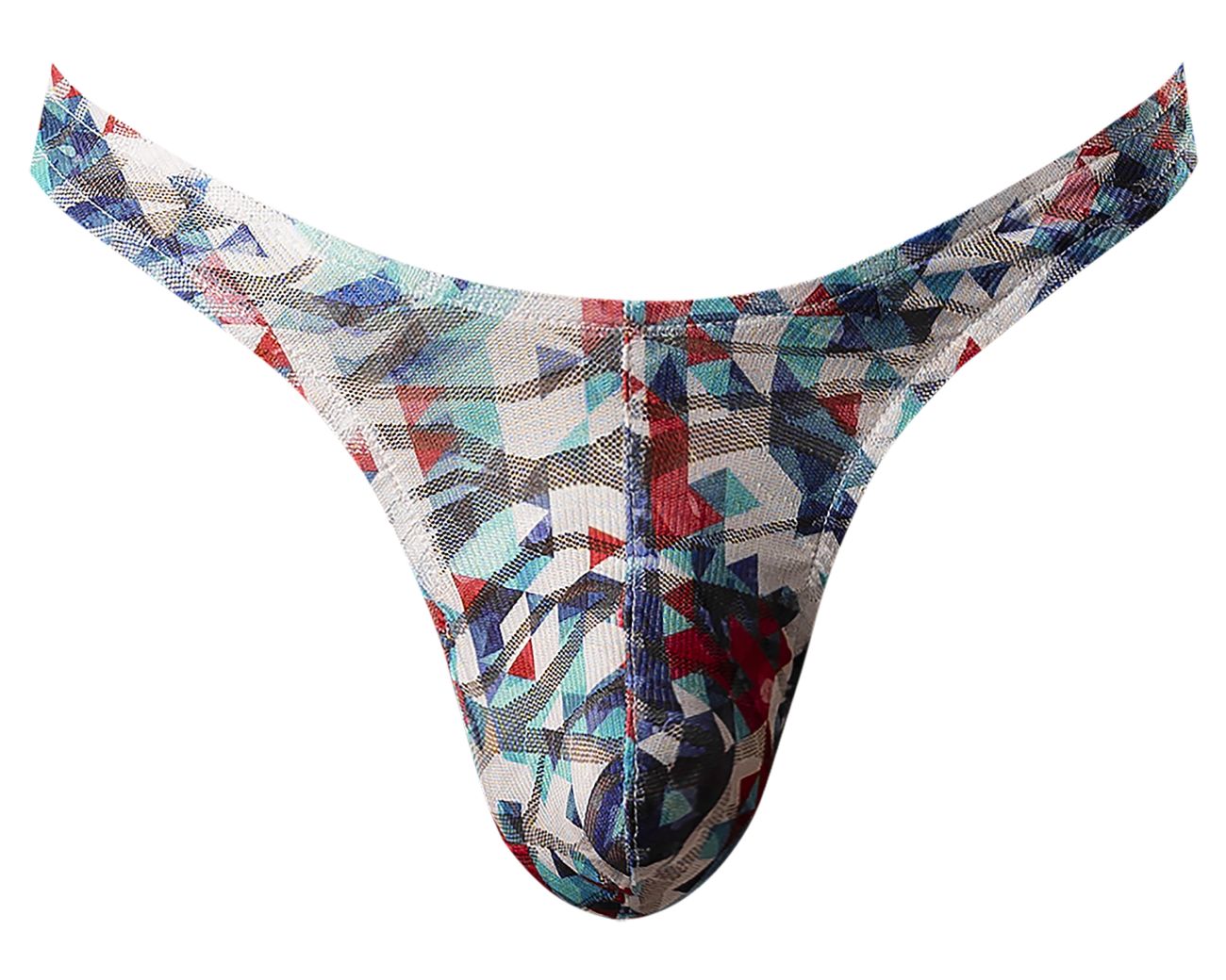 Male Power 431-293 Your Lace Or Mine Bong Thong Red-White-Blue