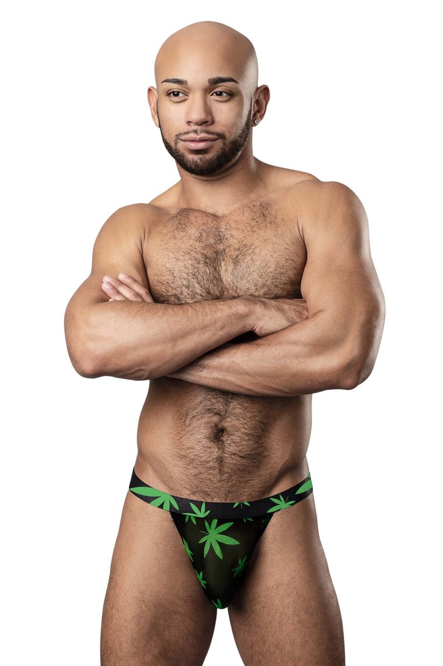 JCSTK - Male Power 433-294 Hazy Dayz Micro Thong Pot Leaf